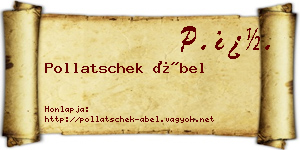 Pollatschek Ábel névjegykártya