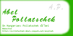 abel pollatschek business card